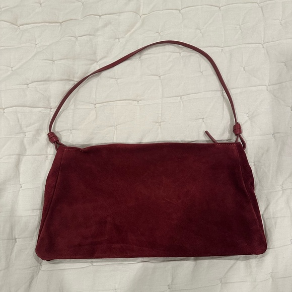 Staud Wally Suede Shoulder Bag - Pinot - Picture 3 of 10